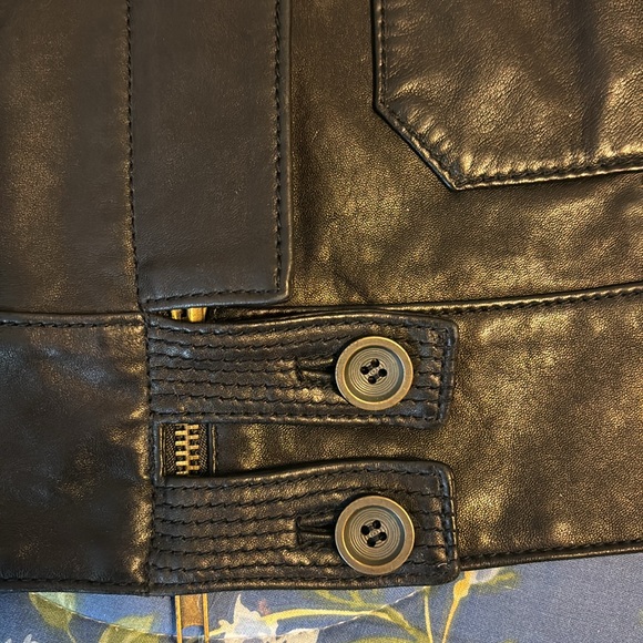 NWT Leather DVF Jacket, mint - Picture 7 of 9